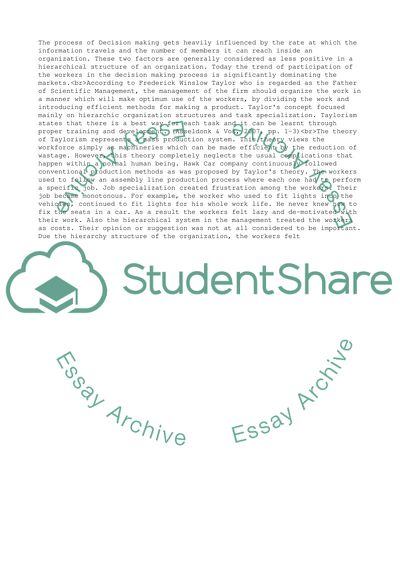 Organizational Behavior - Twentieth-Century Management Theories