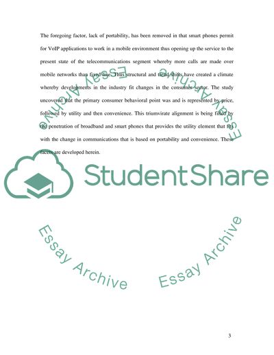 Effect of Technology on Consumer Behavior: A Case Study of VoIP Industry