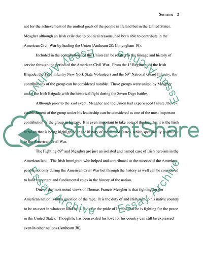 The Irish Participation in the American Civil War