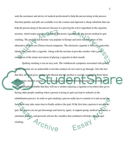 Way to quick smoking