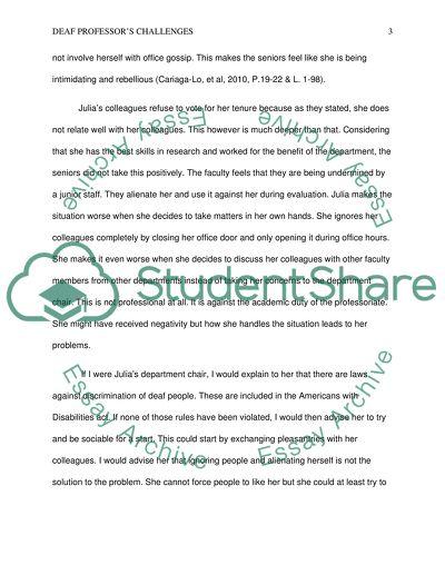 Deaf Professors Challenges