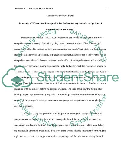 Contextual Prerequisites for Understanding