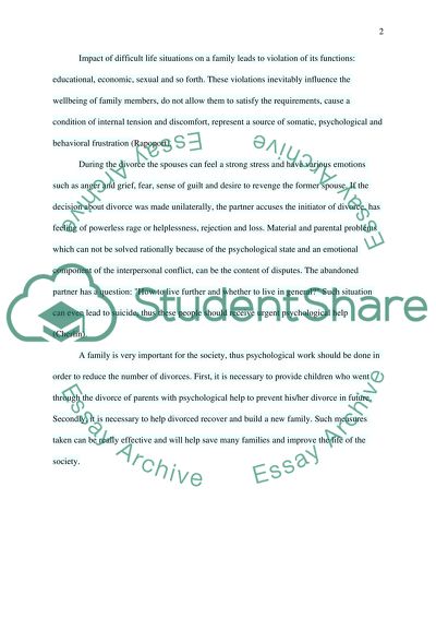 Divorce: Causes, Psychological Impact