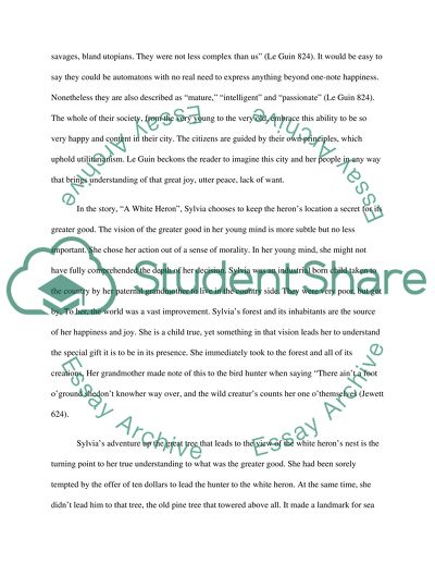 The Ones Who Walk Away from Omelas by Ursula K. Le Guin and A White Heron by Sarah Orne Jewett