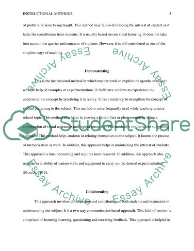 Instructional methods