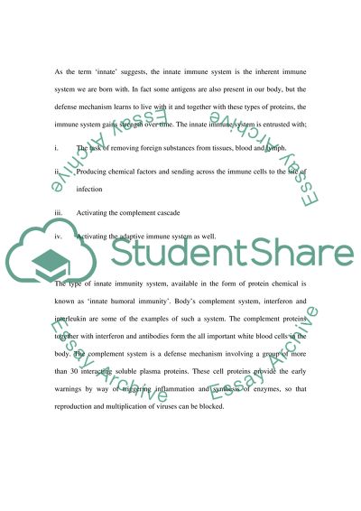 The Innate Immune Response