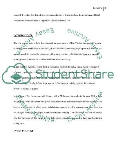 Events Law Management