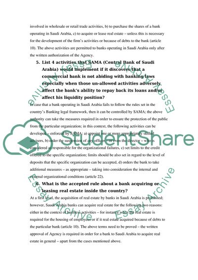 Banking Control Law in Saudi Arabia