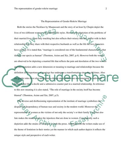 The Representation of Gender Role or Marriage