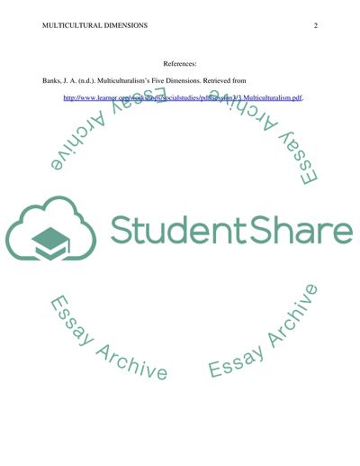 Multicultural Dimensions