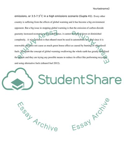 Global Warming and how it effects he world in a negative way and how it must be stopped