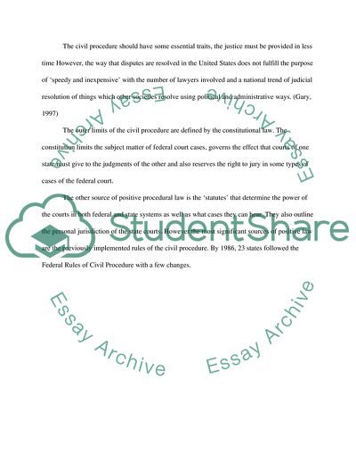 Civil Procedure analysis