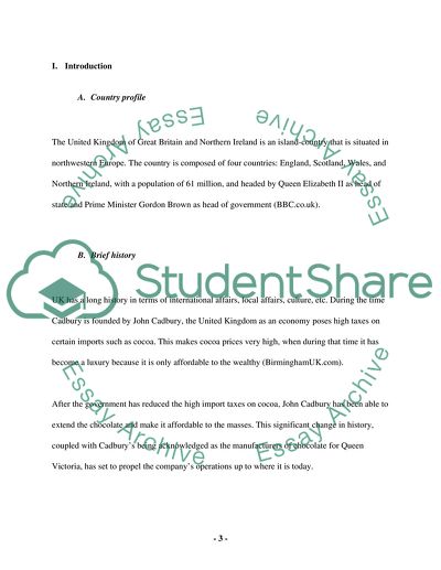 International Marketing Profile of The United Kingdom