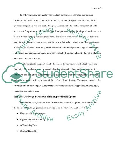 Design Specification of a Bottle Opener