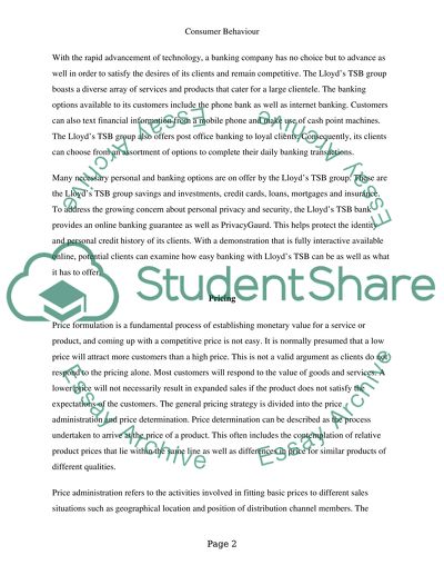 The Marketing Practices of the Lloyd TSB Bank