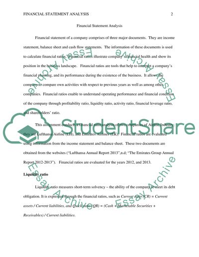 Financial Statements Analysis