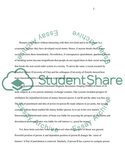 Compliance to Social Norms