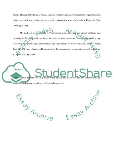 My Portfolio for the Employer