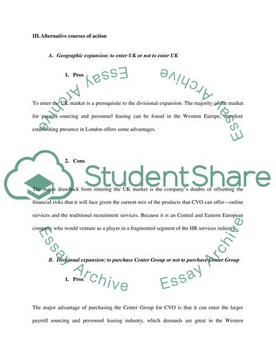 Strategic Analysis of the Companys Entry