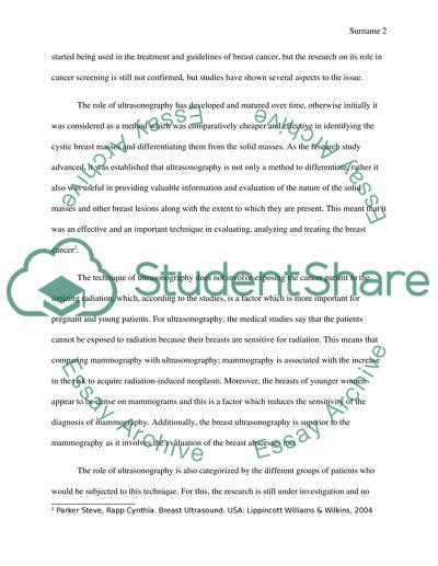 Ultrasonography in Breast Cancer