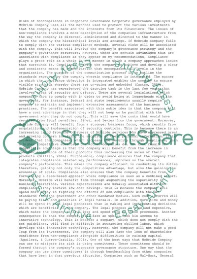 Risks of Noncompliance in Corporate Governance