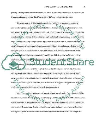 Adaptation to Chronic Pain