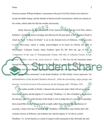 A Rose for Emily by William Faulkner