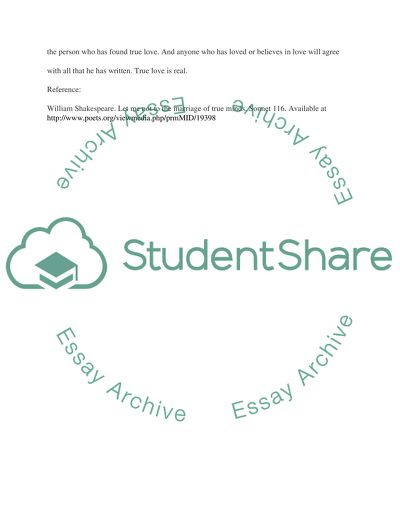 Let me not to the marriage of true minds