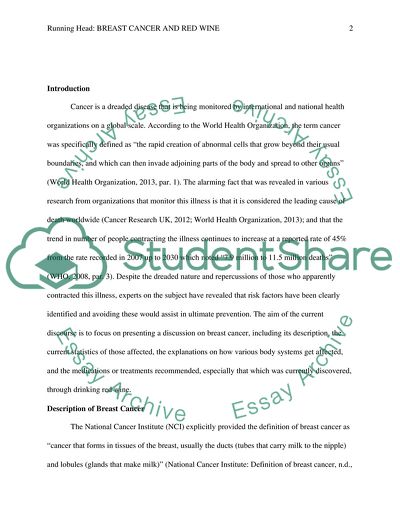 Breast Cancer and Red Wine