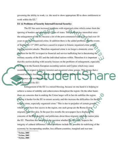 In the light of this comment, consider the legal and political relationship between the EU and NATO