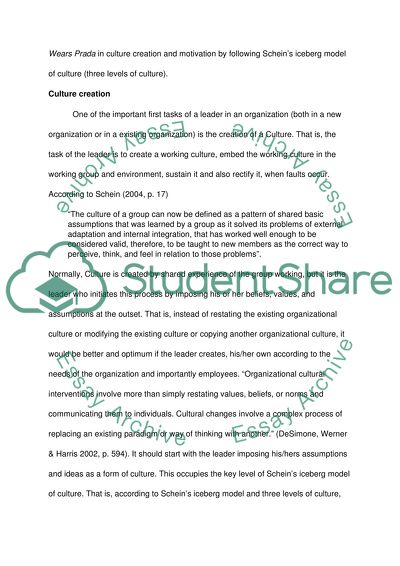 Organizational Culture with Examples from the Film The Devil Wears Prada