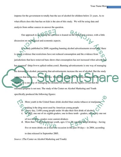 The Demands of Alcohol on the Economic Aspect