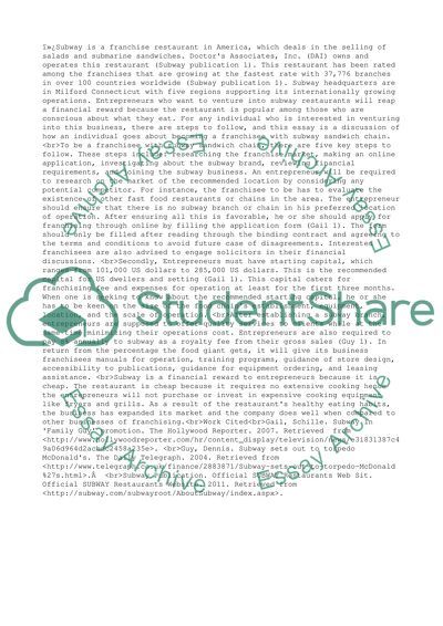 How an Individual goes About Becoming a Franchisee for Subway