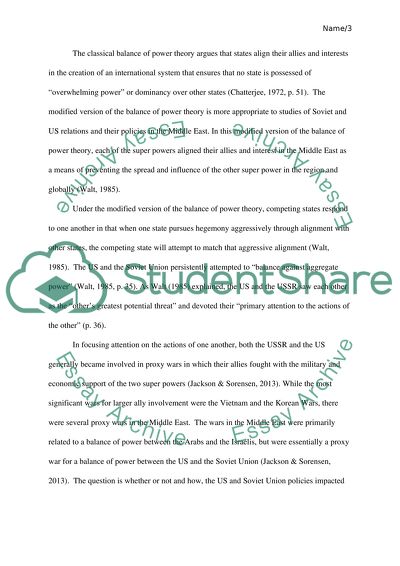 The Impact of Soviet and American Policies on the Middle East