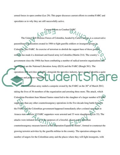 The Revolutionary Armed Forces of Colombia (FARC)