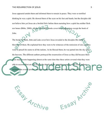 The Resurrection of Jesus