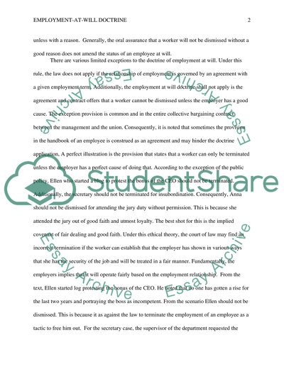 Employment-At-Will Doctrine