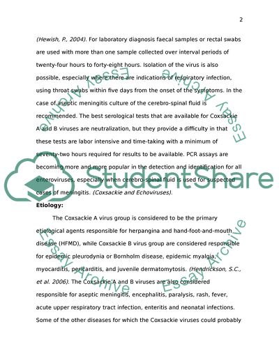 Coxsackie Viruses A and B