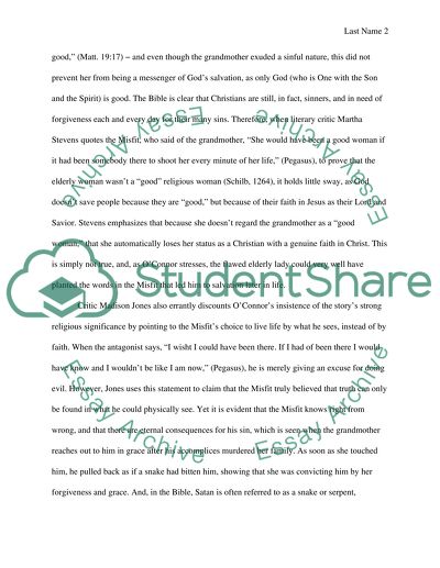 A Good Man Cannot Be Found Not Even One