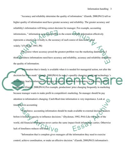 Information Handling