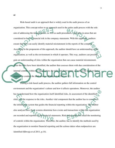 Audit & Assurance: Internal Control Deficiencies