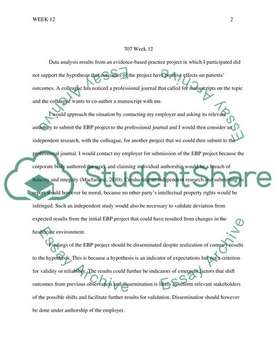 Data Analysis and EBP