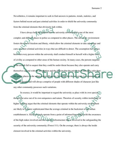 Safety and Crimes in VCU