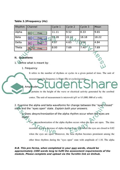 Patterns of the Total Electrical Activity of the Brain