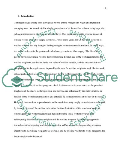 The Labor Supply Incentive Effects of Social Welfare Programs Aimed at Low-Income Households