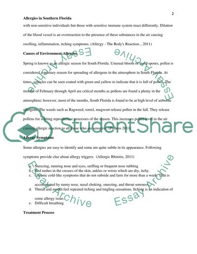 Allergies in southern florida