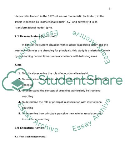 The Role of Principals and Their Association with Instructional Coaching