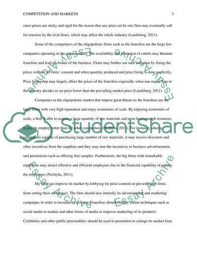 Competition and markets