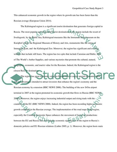 The Geopolitical Importance of Kaliningrad to Russia