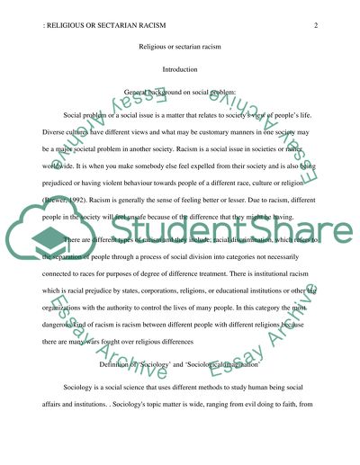 The Social Problem of Religious Racism